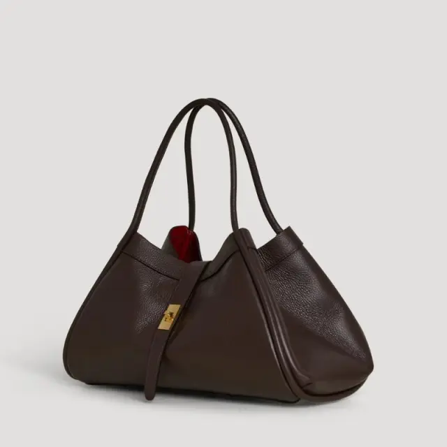 Γυναικεία Δερμάτινη Τσάντα Togo Mayfair Made in Italy 1022450 Καφέ Chocolat - ONESIZE 2