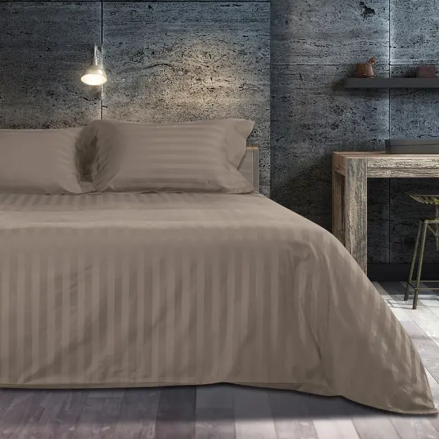 Beauty Home Σετ κουβερλί υπέρδιπλο Art 1530 Stripe σε 7 αποχρώσεις 220x240 ΣΕΤ 3ΤΜΧ Ανθρακί