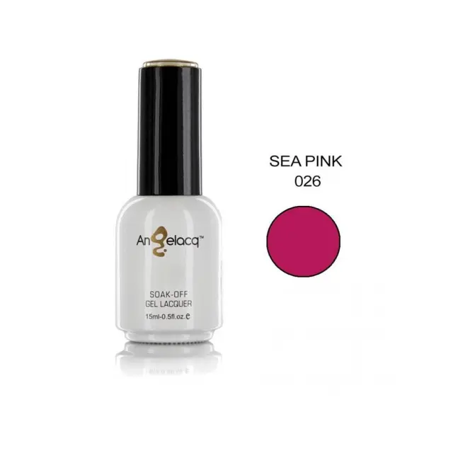 Ημιμόνιμο επαγγελματικό βερνίκι ANGELACQ 15ML - 0.5FL.OZ 026 Sea Pink