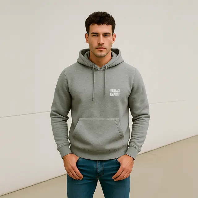 Φούτερ Noshame® Γκρι με κουκούλα και τύπωμα Forget - 522514 - XXL 2