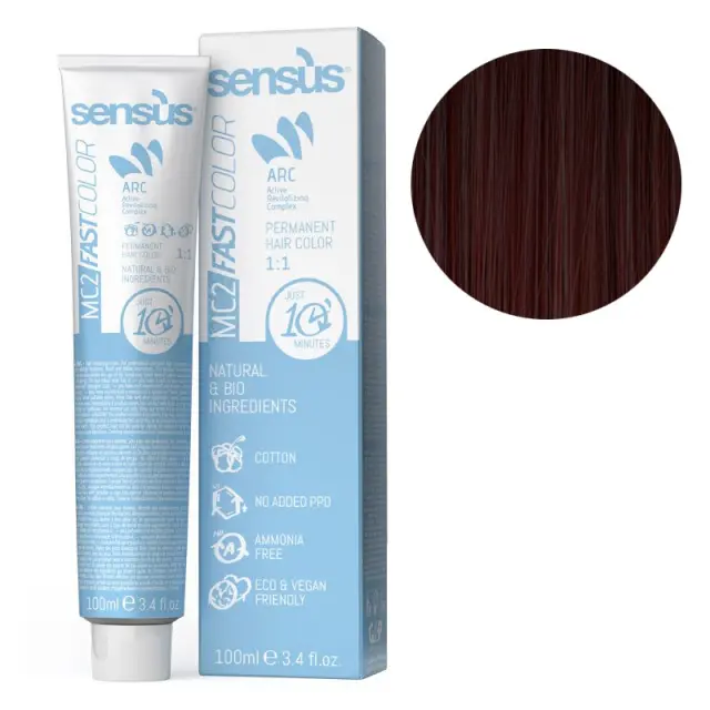 Sensus MC2 Fast Color 5.6 Light Mahogany Brown 100ml - (μόνιμη βαφή χωρίς αμμωνία για γρήγορη εφαρμογή)