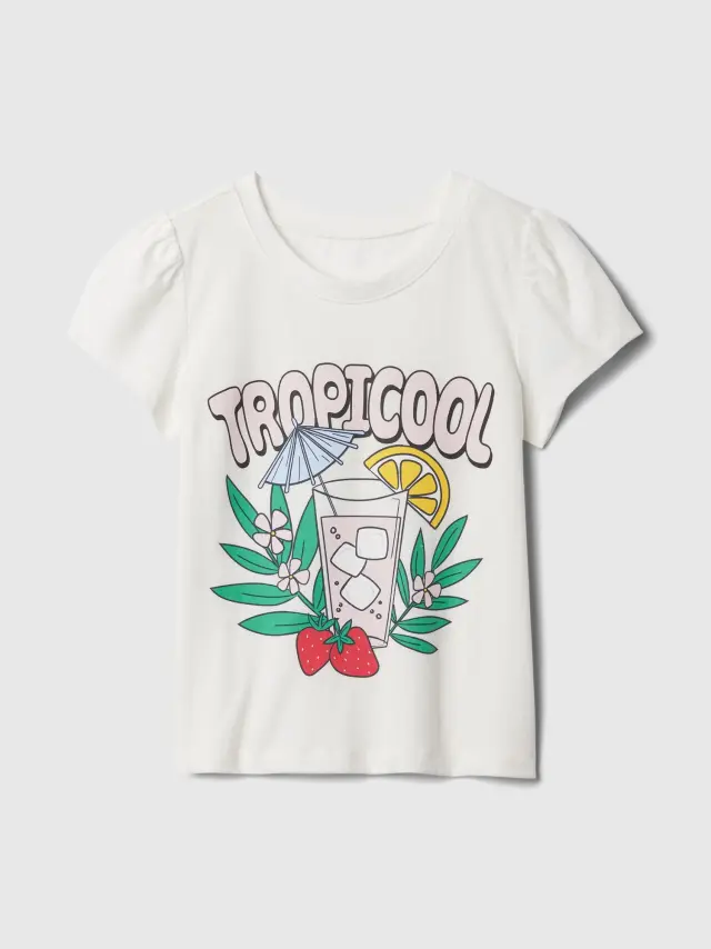 Άσπρη babyGap Mix and Match Graphic Κοντομάνικη Μπλούζα fruit punch