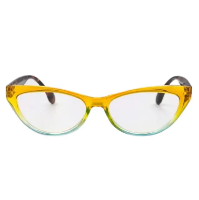 Frog Optical Γυαλιά Πρεσβυωπίας F216 σε Χρώμα Κίτρινη-Γαλάζια Μετώπη και Ταρταρούγα Βραχίονες +2.25