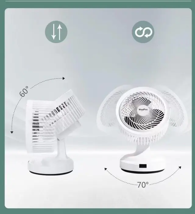 Hoomei Επιτραπέζιος Ανεμιστήρας 25W με Διάμετρο 20cm HM-8250 2