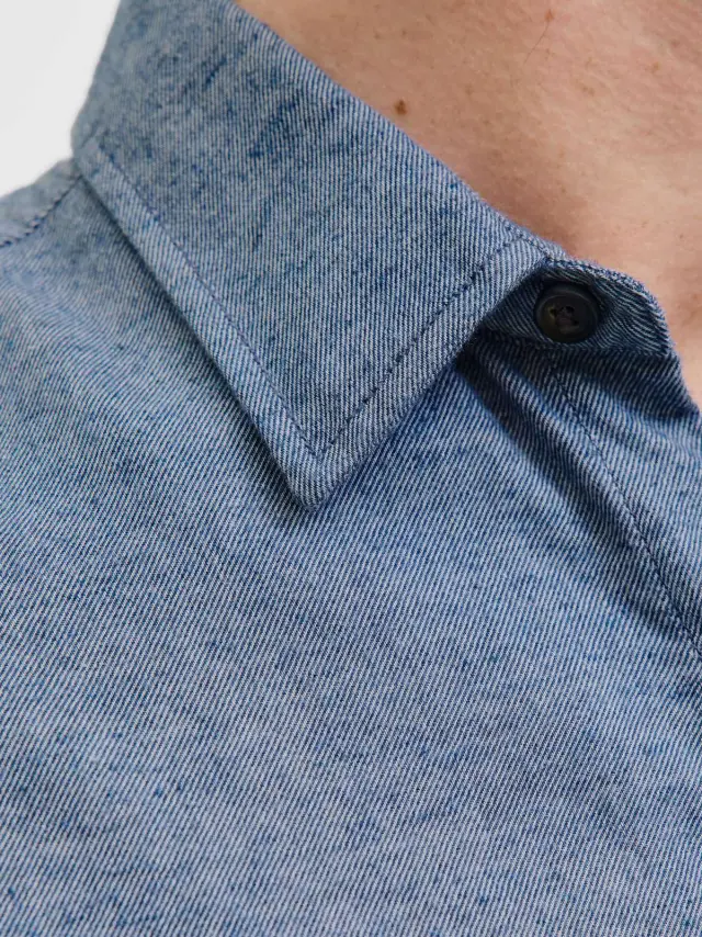 JJECLASSIC MELANGE SHIRT L/S NOOS Faded Denim 3