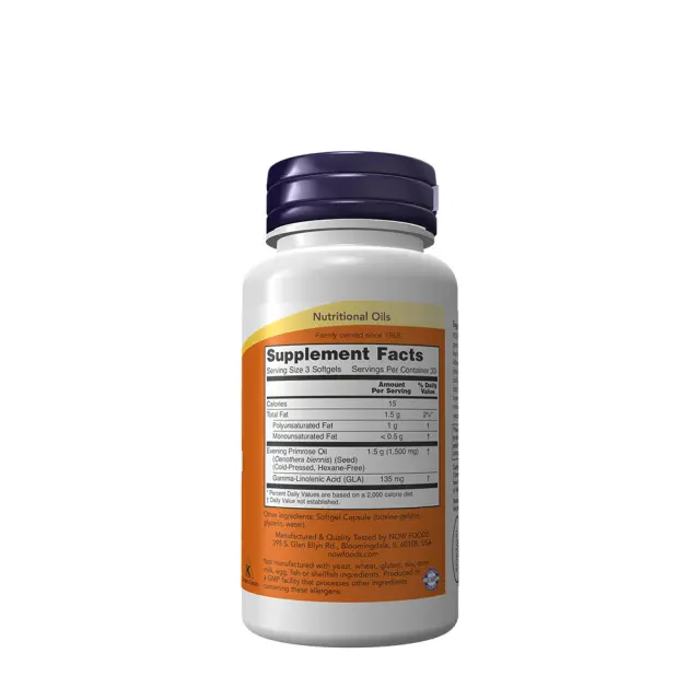 Now Foods Evening Primrose Oil 500mg 100 μαλακές κάψουλες 2