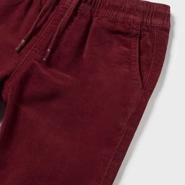 Baby 6 μηνών έως 4 ετών Παντελόνι μικροκοτλέ jogger κερασί - 18M 2
