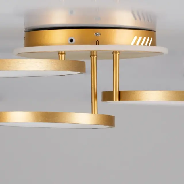 NEMESIS LED Φωτιστικό Οροφής Χρυσό 98W με Χειριστήριο από 2700K έως 6000K Dimmable KLV-101-0207 3