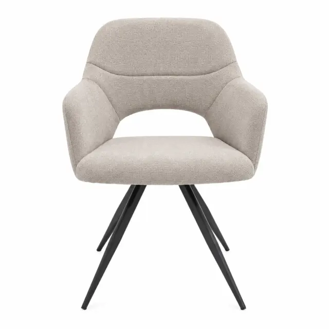 Πολυθρόνα Mona Unihome Μπεζ/Μαύρο 53x57x69εκ (Σετ 2 τεμαχίων) 2
