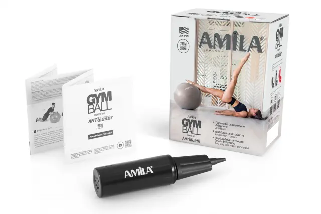 Μπάλα γυμναστικής AMILA GYMBALL 75cm Κόκκινη (95866) 2