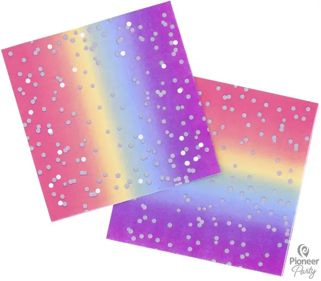 Χαρτοπετσέτες φαγητού 33εκ Rainbow Ombre /16 τεμ