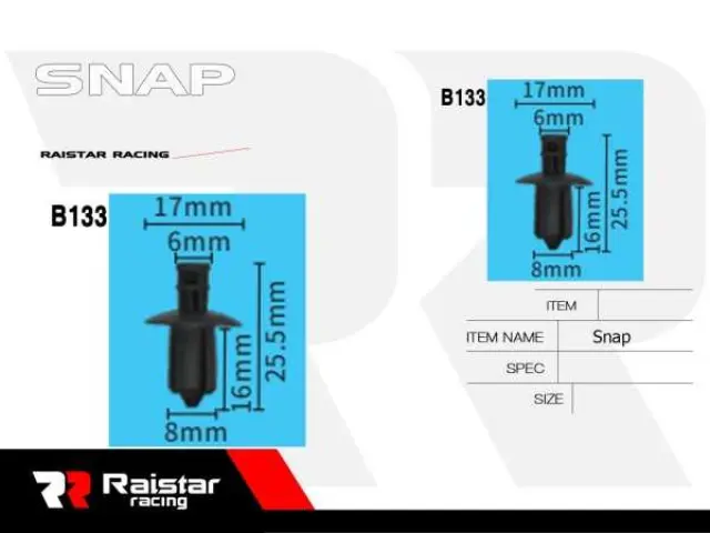 Σετ συνδετήρες αυτοκινήτου - 10pcs - R-F16101-20 - 180862 2
