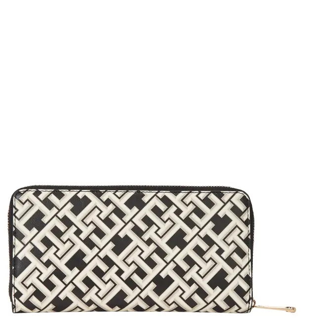 Πορτοφόλι TOMMY HILFIGER 15743 Iconic Monogram Print Μαύρο 3