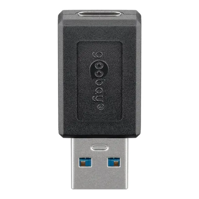 Αντάπτορας USB 3.2 Gen 1x1 A αρσ. - USB-C θηλ., σε μαύρο χρώμα.