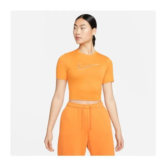 Nike Sportswear Tee Slim Crop Swoosh (DN5798-738) - Πορτοκαλί