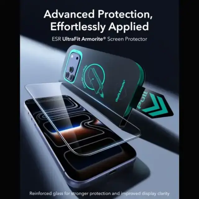 Esr Ultrafit Armorite Tempered Glass 2-pack Iphone 17 Pro Max / 18 Pro Max Black 3