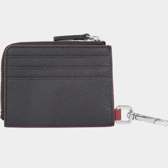 Tommy Hilfiger - Ανδρικό Δερμάτινο Πορτοφόλι Th Struc Leather Cc With Zip AM0AM11939-BDS Μαύρο 2
