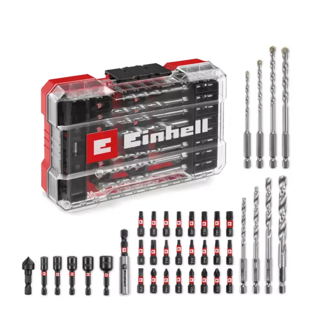Einhell 49108763 - Σετ κρουστικών τρυπανιών M-CASE 39 τεμαχίων με μεταλλικά τρυπάνια και τρυπάνια γενικής χρήσης