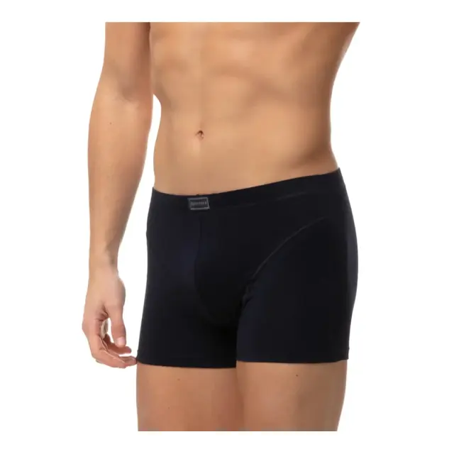 Sporties Βαμβακερό Ανδρικό Boxer με Εσωτερικό Λάστιχο 2 τεμάχια Minerva - Μαύρο 2