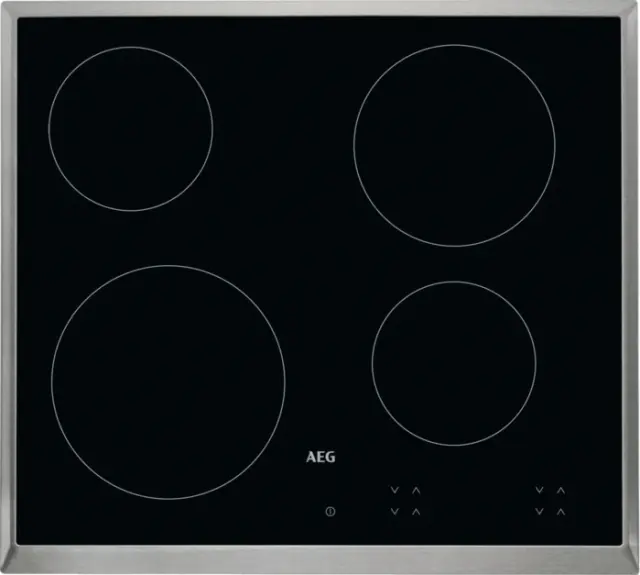AEG 3000 Κεραμική Εστία με Πλαίσιο Αυτόνομη με Λειτουργία Κλειδώματος 57.6x51.6εκ. HK624000XB