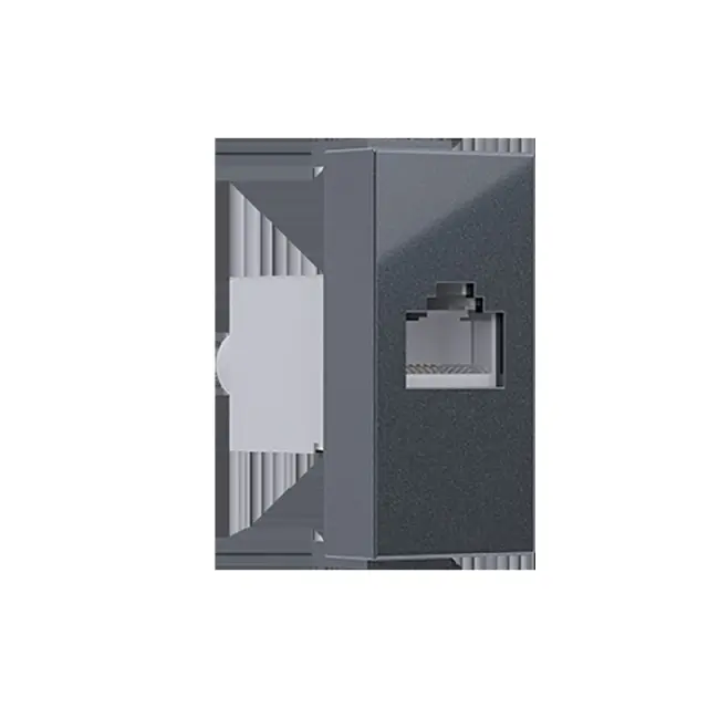 MODYS ΠΡΙΖΑ ΔΙΚΤΥΟΥ ΑΝΘΡΑΚΙ RJ45 CAT.6A IP20 ΜΕ ΘΩΡΑΚΙΣΗ / 10101312546