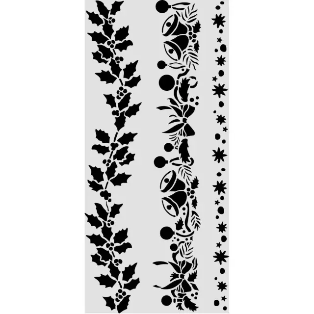 Thick Stencil 12x25cm, Stamperia, Christmas, Γιρλάντες