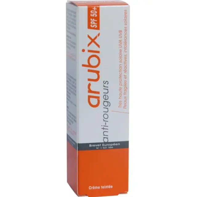 Arubix Cream Tinted Καταπραϋντική Κρέμα Κατά της Ερυθρότητας SPF50+, 40ml