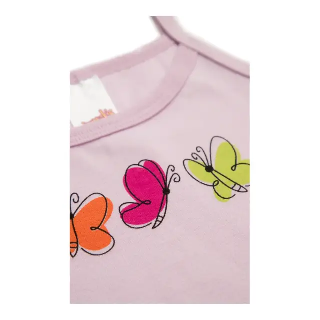 Minerva Παιδικό Φανελάκι Κορίτσι Λεπτή Τιράντα Butterfly, Χρώμα Λιλά 2