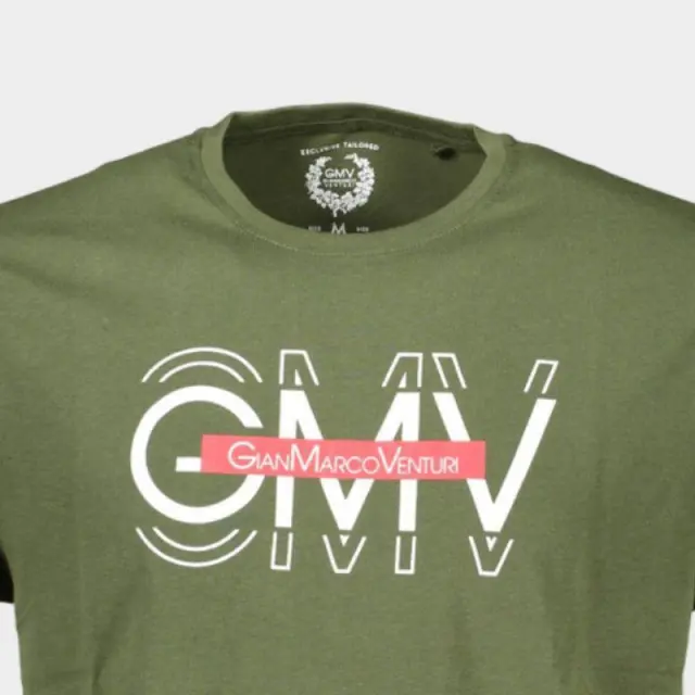 T-Shirt Gian Marco Venturi AU00781 Πράσινο - 2XL 3