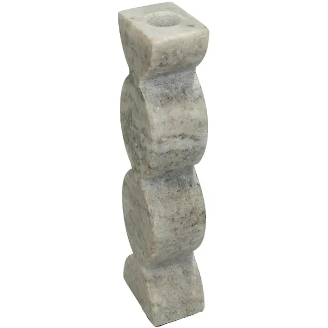 Κηροπήγιο Μπεζ Μάρμαρο 5x4x15.5cm 3