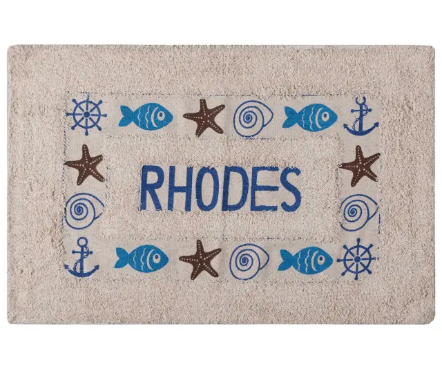 Πατάκι ψάρι RHODES (50cm x 80cm) μπλέ - -