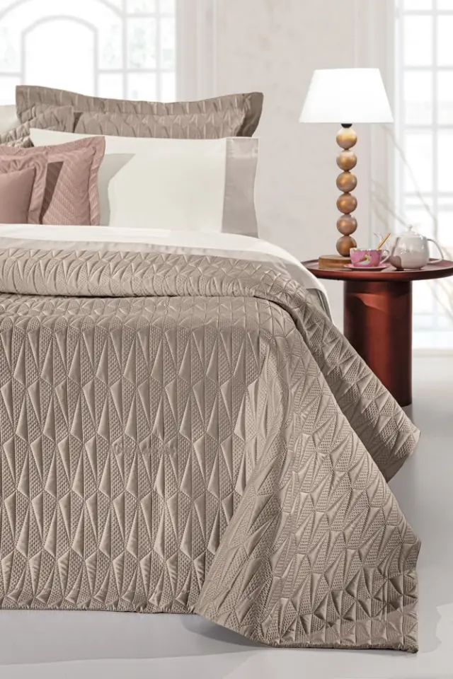 ΣΕΤ ΚΟΥΒΕΡΛΙ KING SIZE 240×250 3 ΤΕΜΑΧΙΩΝ RUBY TAUPE GUY LAROCHE 2