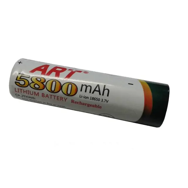 Επαναφορτιζόμενη μπαταρία λιθίου 18650 5800mAh 3.7V - ART