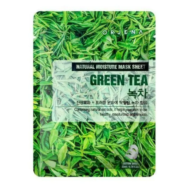 Orjena Natural Moisture Mask Sheet Green Tea Υφασμάτινη Μάσκα Ενυδάτωσης 23ml