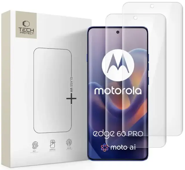 Tech-protect Glass Uv+ 2-pack Motorola Edge 60 Pro Clear