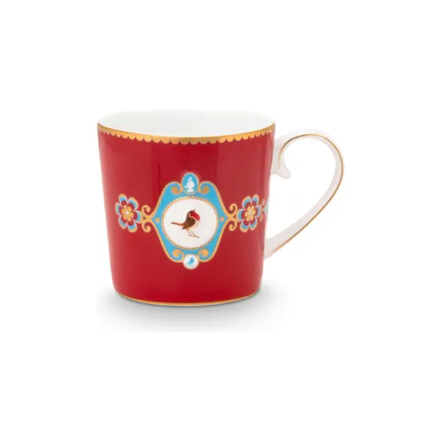 Pip Studio Σετ 2 Πορσελάνινες Κούπες 190ml / Set 2 Mugs in Deluxe Gift Box: Love birds (Red) 3