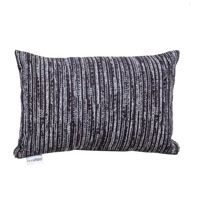 Διακοσμητικό Μαξιλάρι 32x52 Με Γέμιση Anna Riska 1453 Black 100% Chenille