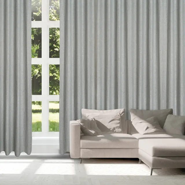 Κουρτίνα Με Κρίκους 140x270 Das Home 2252 Γκρι 100% Πολυέστερ