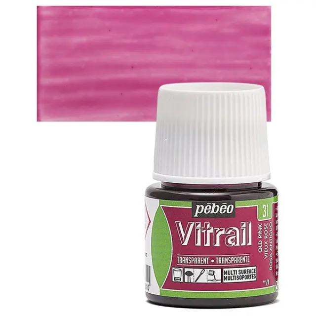 Pebeo Vitrail Διάφανο Σμάλτο - 31 Old Pink - 45ml