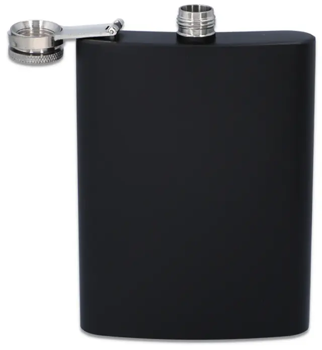 Hip Flask Φλασκί Ποτού Black Mat (F3062) - 240ml 3