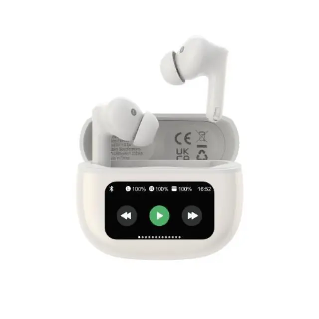 True Wireless Ακουστικά Bluetooth Devia EM405 ANC Pro3 με Οθόνη Λευκό N68833