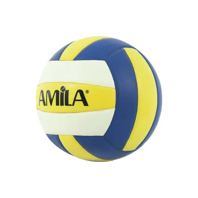 Amila Adult Pro League X-Grip Size 5 Nylon Wound Volley Ball Μπλε - Κίτρινο 41637 (Amila) - 5 2