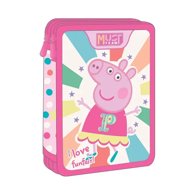 Must Κασετίνα Διπλή Γεμάτη Peppa Pig I Love Funfair (000482836)