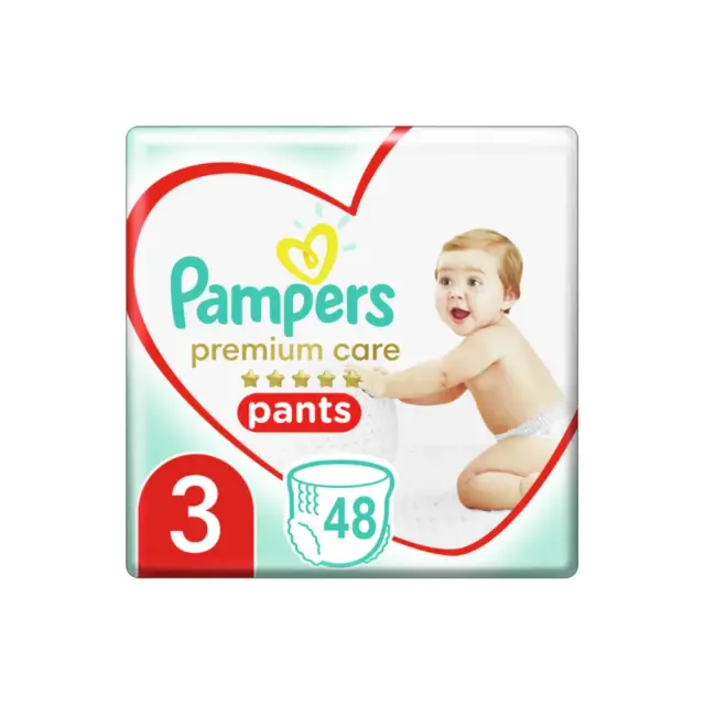 Pampers Premium Care Pants No.3 (6-11kg), Πάνες Βρακάκι No 3 (6-11 κιλά)  48 τεμάχια