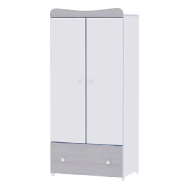 Lorelli Ντουλάπα 2φυλλη "Exclusive" White - Blue elm Μπλε