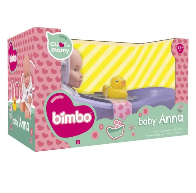 Globo Σετ μπανιέρα με Μωρό Κούκλα Bimbo Baby Anna για 2+ Ετών