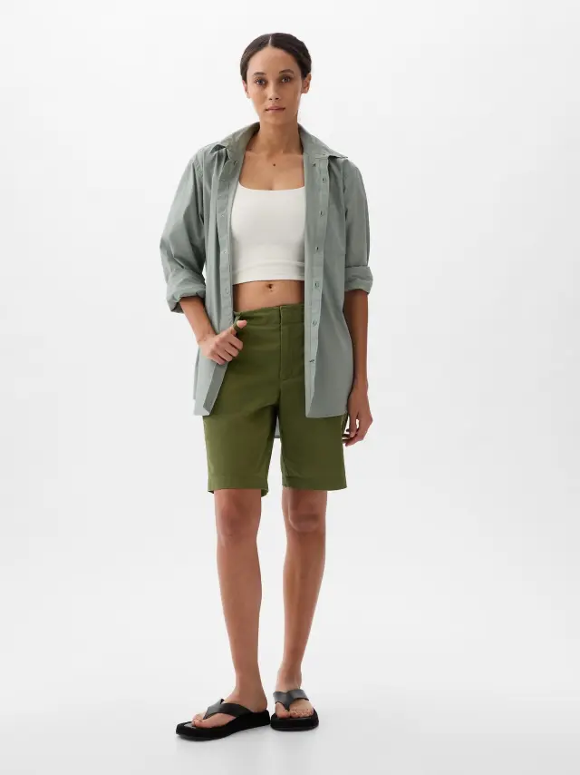 Πράσινη Downtown Βερμούδα army jacket green - 0