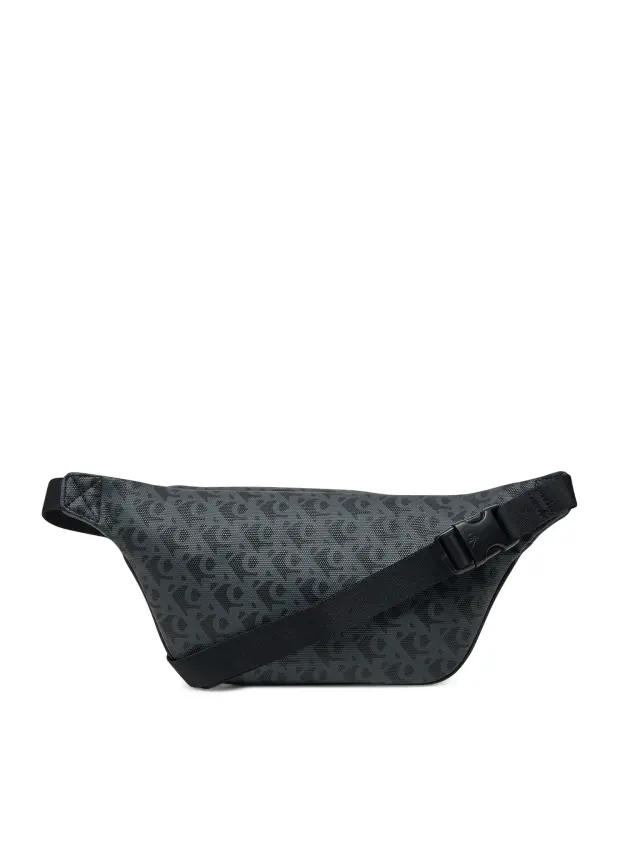 Calvin Klein Ανδρικό Τσαντάκι Μέσης All Over Print Texture Square Waistbag Μαύρο 3
