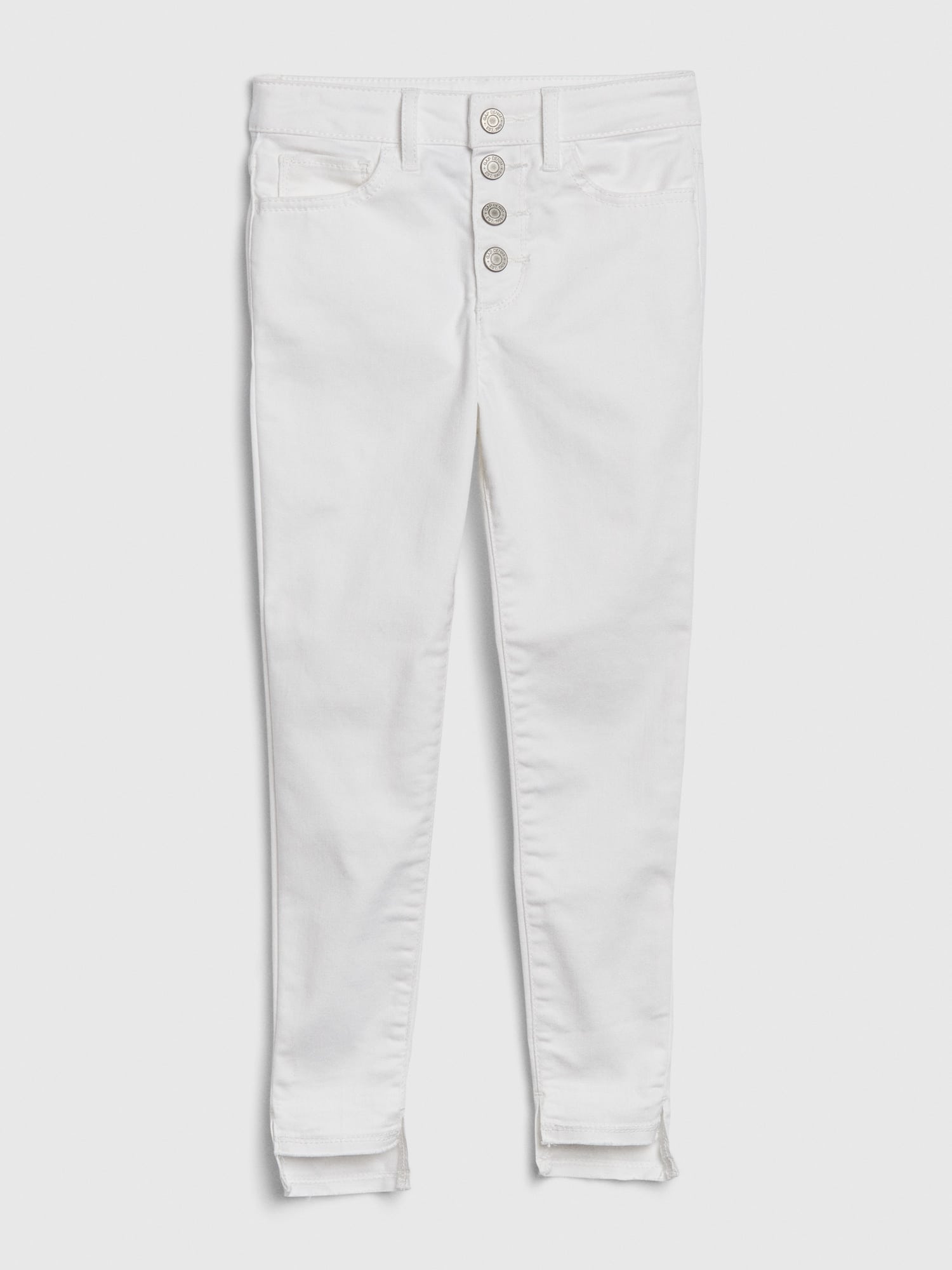 Παιδικό Ψηλόμεσο Jegging Ανθεκτικό στους Λεκέδες white denim - 12