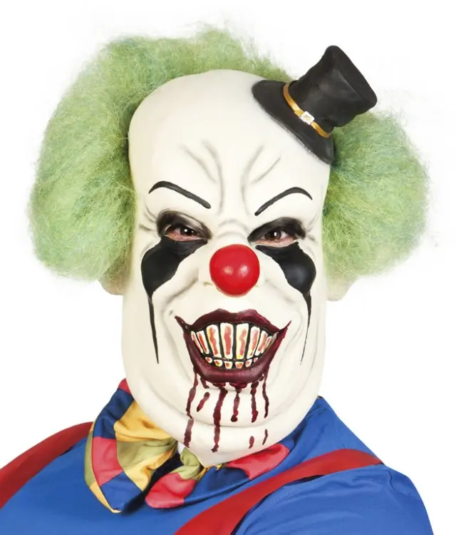 Αποκριάτικο Αξεσουάρ Μάσκα Latex Clown Τρόμου Deluxe Με Μαλλιά (Bolland) (C-397523)